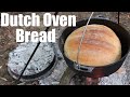 Campfire Cooking.  Dutch Oven Bread with Bacon Wrapped Halloumi Cheese. Cast Iron Cooking.