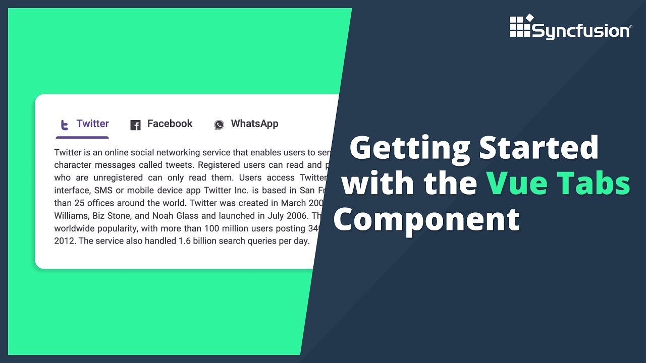 Getting Started With The Vue Tabs Component - YouTube