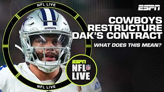 The Cowboys restructure Dak Prescott’s contract 👀 What’s next? | NFL Live