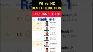 TEAM RANK #1 WI VS NZ BEST TEAM PREDICTION | DREAM 11 grand league winning tips | ODI MATCH 2022