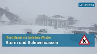 Sturm und Schneemassen in den Alpen