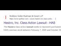 Hasbro Class Action Lawsuit