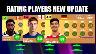 DLS 24 | RATING PLAYERS NEW UPDATE | REFRESHED PLAYERS Dream League Soccer 2024 (P#2)