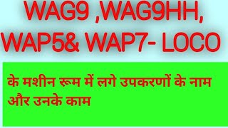 WAG9H Machine room Layout | 3 phase loco Layout |WAG9HH Layout |Component |WAP7 loco Layout