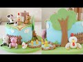 How To Make an Easy Cute Farm Cake With Farm Animals Tutorial