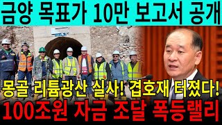 [금양 주가전망] 긴급속보! 몽골 리튬광산 주주 시찰단 파견! 목표 주가 10만원 보고서 공개합니다! #금양주가 #금양주가전망