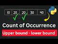 Binary Search Tutorial: Count Occurrences Using Lower and Upper Bound | Python