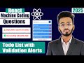 Todo List with Validation Messages  | React machine coding interview question 2025 #reactjs