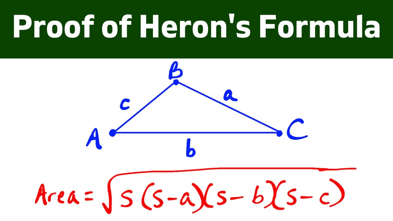 Proof Of Heron's Formula - YouTube