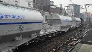 甲種輸送 DE10 1750号機＋ホキ1100形 名古屋駅通過