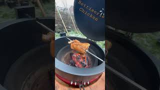 Kamado Rottiserie Chicken #grill #kamado #chicken #food  #rottiserie #yummy #loveit #grilling