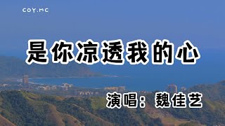 魏佳藝 － 是你涼透我的心『別解釋什麼我都不想听 這顆愛你的心早已結冰』（動態歌詞/Lyrics Video/無損音質/4k）