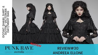 #UNBOXING# Andreea reviews our Gothic Shawl Shirt \u0026 Gothic Victorian Bag - Punk Rave Australia