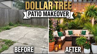 Transform Your PATIO into a LUXURY Oasis with Dollar Tree DIYs! | Budget-Friendly Garden Hacks 🌿