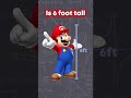 The SIZE of Mario #shorts #didyouknowthat