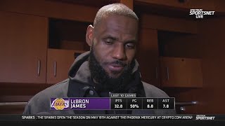 LeBron James Postgame Interview | Los Angeles Lakers lose to New Orleans Pelicans 131-126