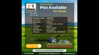 1.75 Acres Area of Plot Available for Resale for Commercial, Residential Purpose at Kalyan.