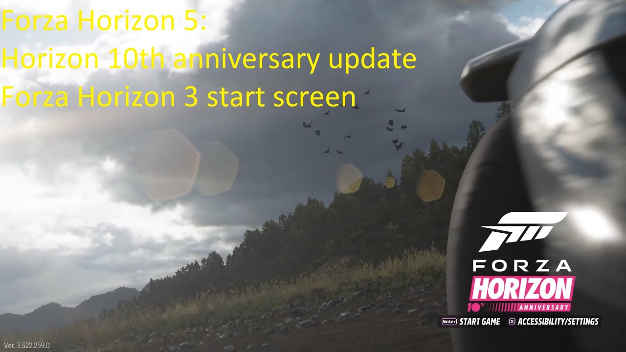 Forza Horizon 5: Horizon 10th Anniversary Update: Forza Horizon 3 Start ...