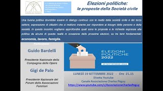 Elezioni politiche 2022: le proposte della Società civile