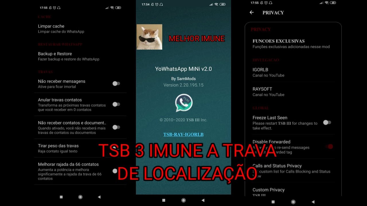 Melhor Whatsapp Imune Da Atualidade Tsb 3 Imune A Trava De