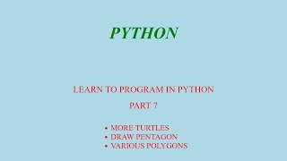 PYTHON - THE TURTLE IS MAKING POLYGONS
