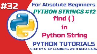 Python find() String Method | Finding Substrings in Python | Class 11 & 12 CS #python #trending
