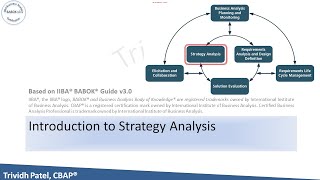 IIBA BABOK v3 - Strategy Analysis | IIBA CBAP CCBA ECBA Business Analysis Certification Training