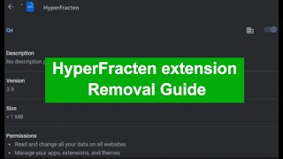 HyperFracten extension malware removal - How to Remove HyperFracten extension from Chrome and Edge