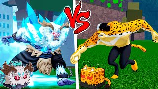 YETI VS LEOPARD no BLOX FRUITS!!