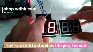 HT16K33 1.2-inch 4-digit 7-segment LED Display Transformable 2 standard