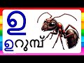 malayalam alphabets a amma aa aadu swarasharagal