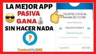 ControlMySMS Paga 🤑 Gana dinero sin hacer nada  👉 App Pasiva 2021 👌 Controlmysms funciona