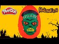 Huevo Sorpresa Gigante de HALLOWEEN FRANKENSTEIN TERRORIFICO de Plastilina Play doh en Español