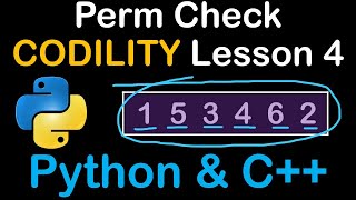 Permutation Array Check in Python and C++ Codility Solutions