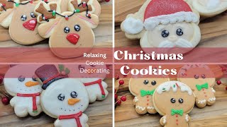 🥹🎄🍪Cutest Christmas Cookies | Relaxing Cookie Decorating | Four Cute Christmas Cookies🍪❤️💚