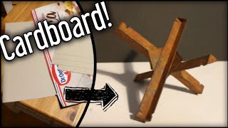 How To Make Czech Hedgehog Normandy Obstacle From Cardboard - Tutorial - DIY