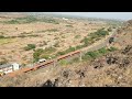 adaraki ghat section mountain view amazing nature of passing pune kolhapur vande bharat express