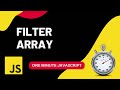Array Filter | How to filter arrays | Javascript | One Minute Javascript | 1 Min JS | Quick JS