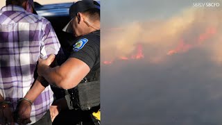 Brush fire burns more than 30 acres in San Bernardino, suspect arrested