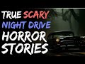 True Night Drive Horror Stories for Sleep | Black Screen with Rain Sounds.