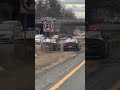 2 new york state police units sitting in median watching heavy traffic lawenforcement police