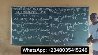 Moment Generating Function of Normal Distribution | Continuous Case