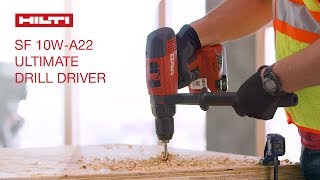 OVERVIEW of Hilti's SF 10W-A ATC ultimate class cordless 22V drill driver