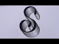 3d Drawing Letter S On Paper For Beginners / How To Write Easy Art With Marker And Pencil