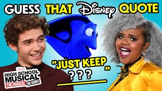 Guess That Disney Quote Challenge | The Cast Of High School Musical The Series Reacts!