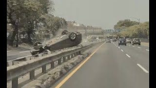 Car Accident on Storrow Drive, Boston (Captured by Tesla DashCam)