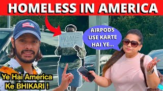 HOMELESS GIRL IN AMERICA | अमेरिका के भिखारी / बेघर लोग | America Ki Homeless Girl | Indian Vlogger