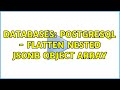 Databases: PostgreSQL - Flatten nested JSONB object array
