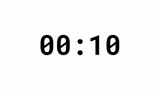 10 Second Countdown Timer - White Background