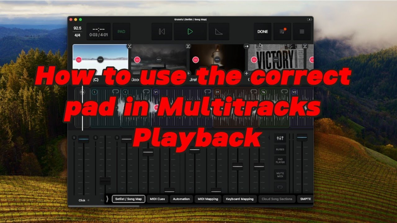 How To Use The Correct Pad In Multitracks Playback Youtube